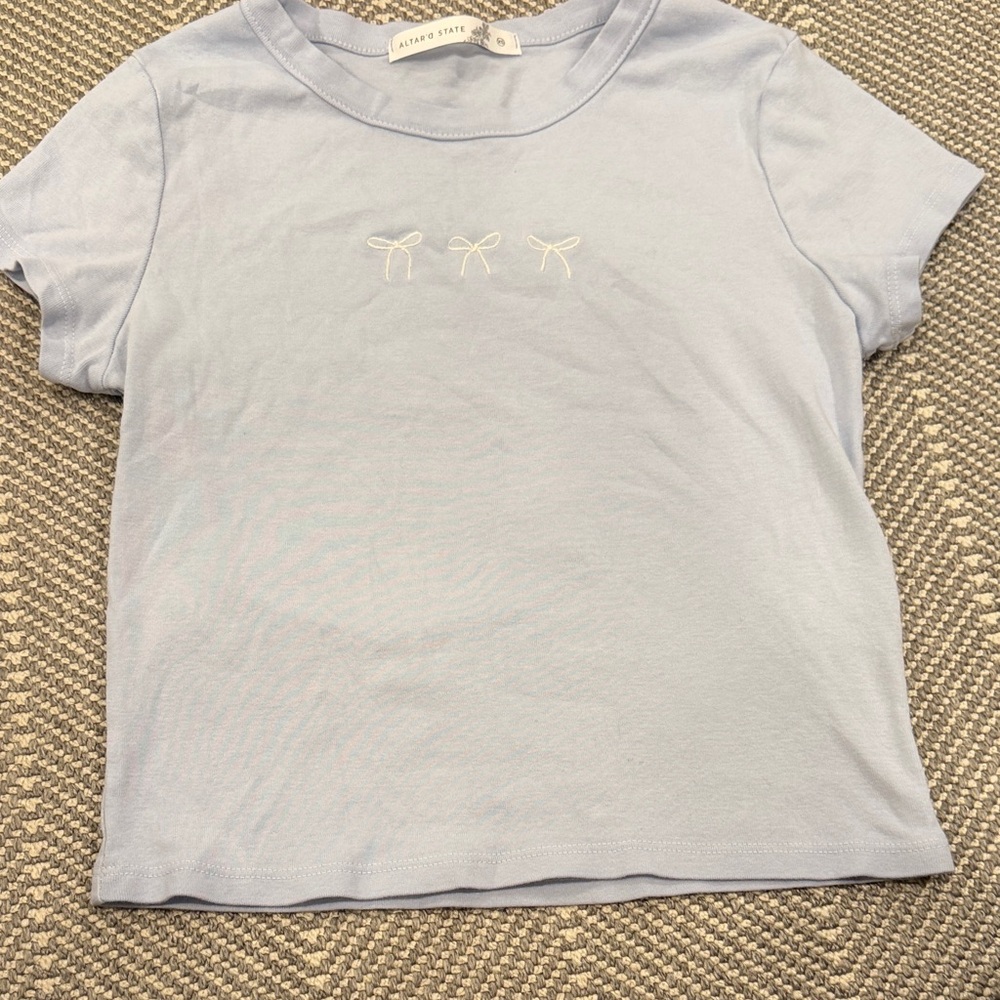 Altar'd State Sky Blue Short Sleeve Tee